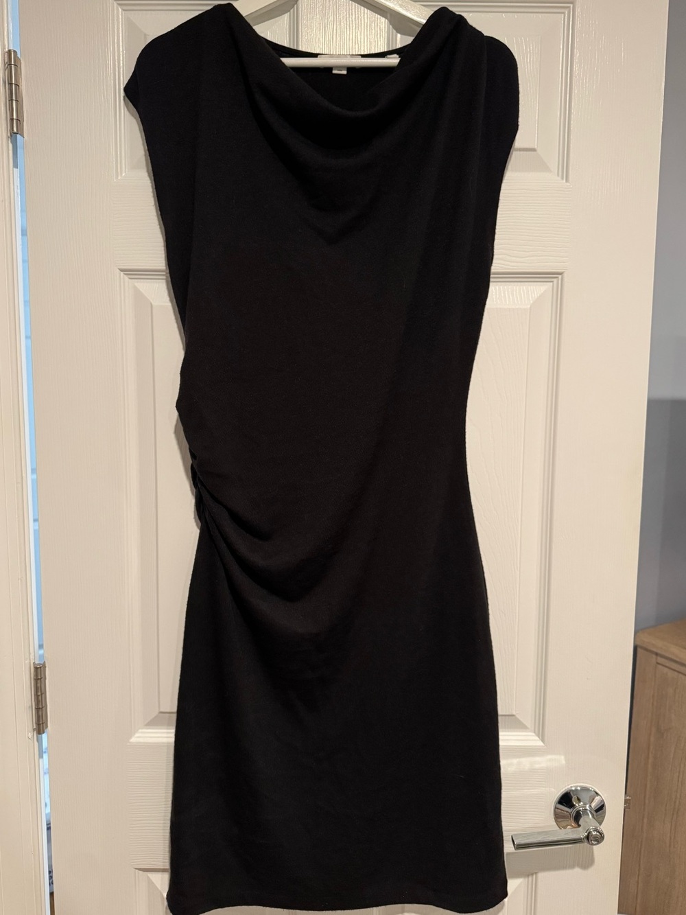 Vince Black Cowl Neck Mini Dress
